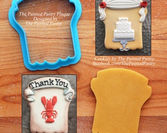 The Painted Pastry Plaque Cookie Cutter & Fondant Cutter  - **Guideline Sketch to Print Coming Soon**