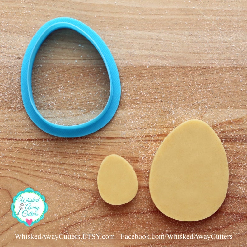 Egg Cookie Cutter Easter Egg Cookie Cutter and Fondant Cutter Etsy