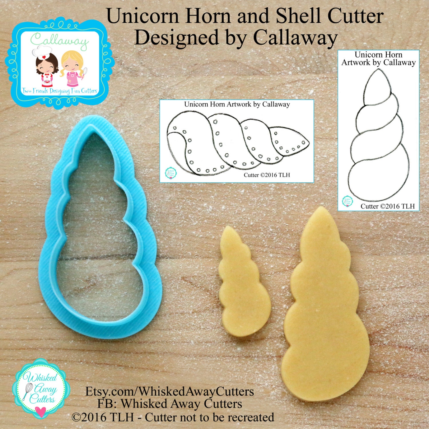 Horn and Shell Cookie and Fondant - Etsy Israel