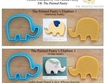 Elephants Cookie Cutters and Fondant Cutters by The Painted Pastry