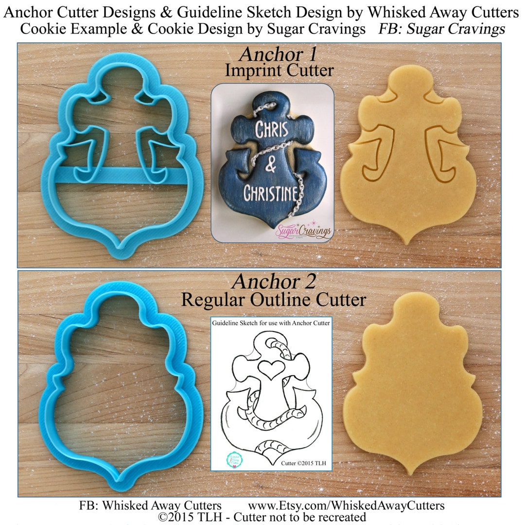 Anchor Cookie Cutter & Fondant Cutter Designed by Whisked Away Cutters