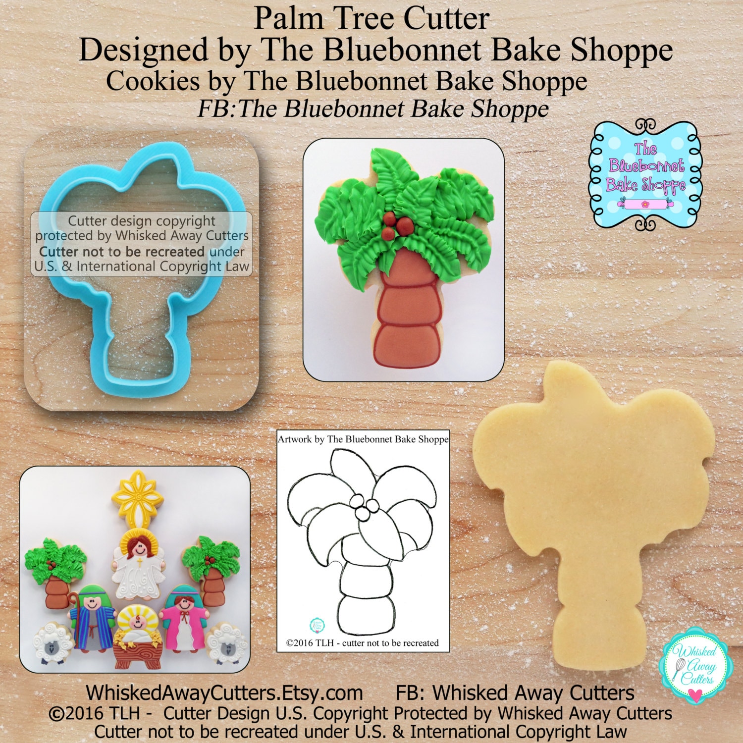 Palm Tree Cookie Cutter & Fondant Cutter Designed by the Bluebonnet ...