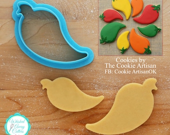 Hot Chili Pepper Cookie Cutter and Fondant Cutter