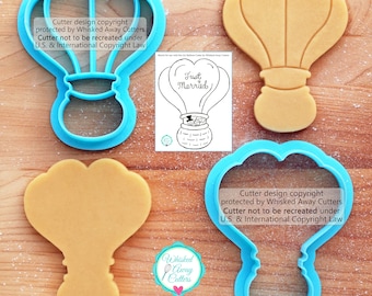 Hot Air Balloon Cookie Cutter Fondant Cutter - **Guideline Sketch To Print Below**