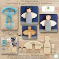 3D Standing Angel Cutters. 3D Angel Cutters. Christmas Cutters Designed by The Painted Pastry