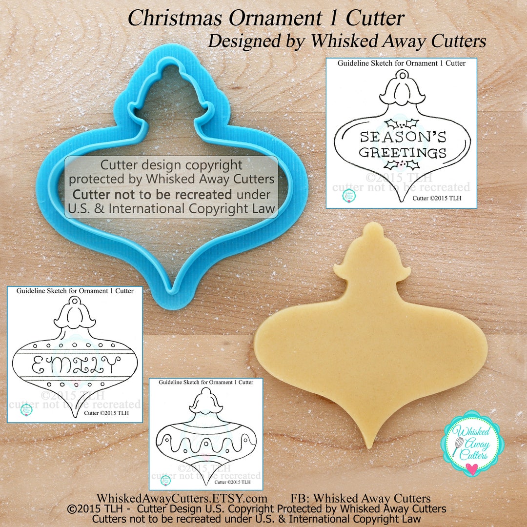 Christmas Ornament 1 Cookie Cutter and Fondant Cutter Designed by