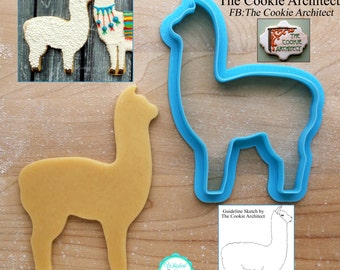 Alpaca Cookie Cutter and Fondant Cutter by The Cookie Architect - **Guideline Sketches to Print Below**