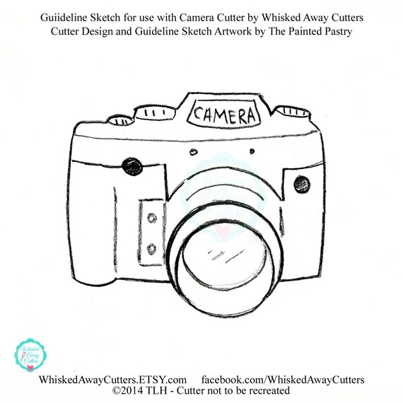 Camera Cookie Cutter by The Painted Pastry - Regular or Imprint