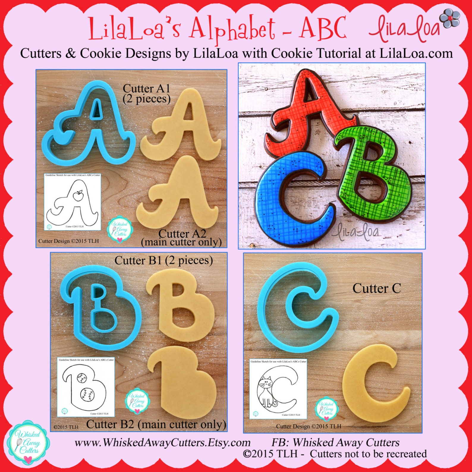 Lilaloa's Alphabet - ABC Cookie Cutters & Fondant Cutters - **guideline ...