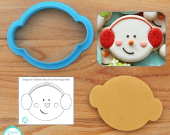 Snowman Face Cookie Cutter and Fondant Cutter by Sweet Sugar Belle