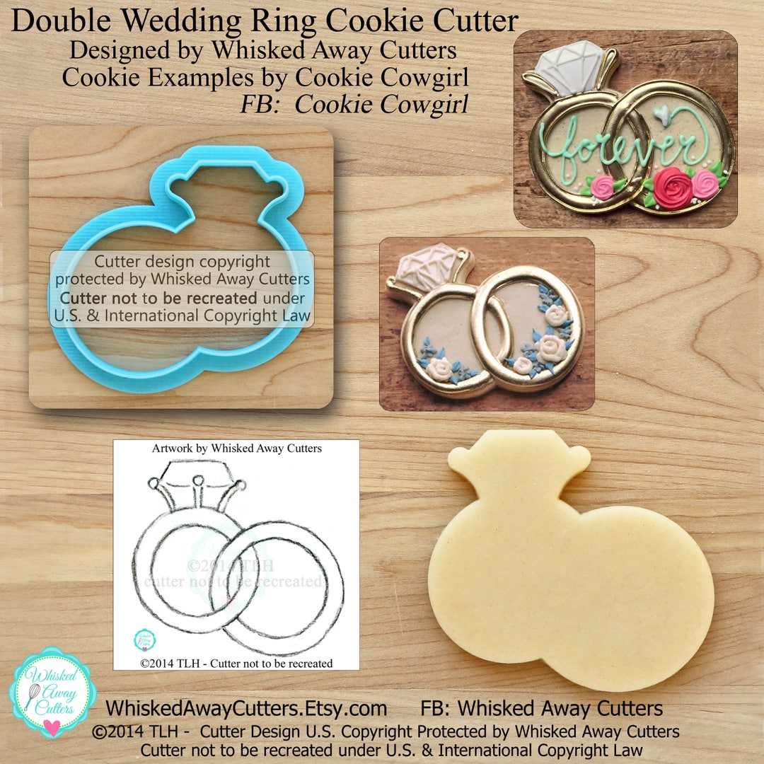 Double Wedding Ring Cookie Cutter and Fondant Cutter guideline Sketch