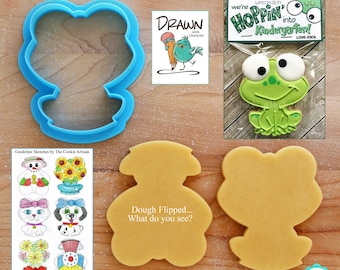 Frog and More Cookie Cutter and Fondant Cutter by Drawn with Character - **Guideline Sketches to Print Below**