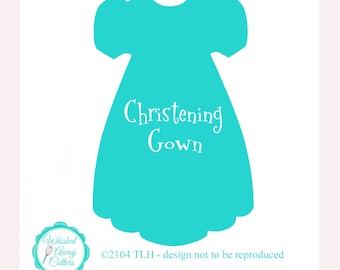 Christening Gown Cookie Cutter Baptism Cookie Cutter Dress Cookie Cutter Fondant Cutter Designed by Whisked Away Cutters