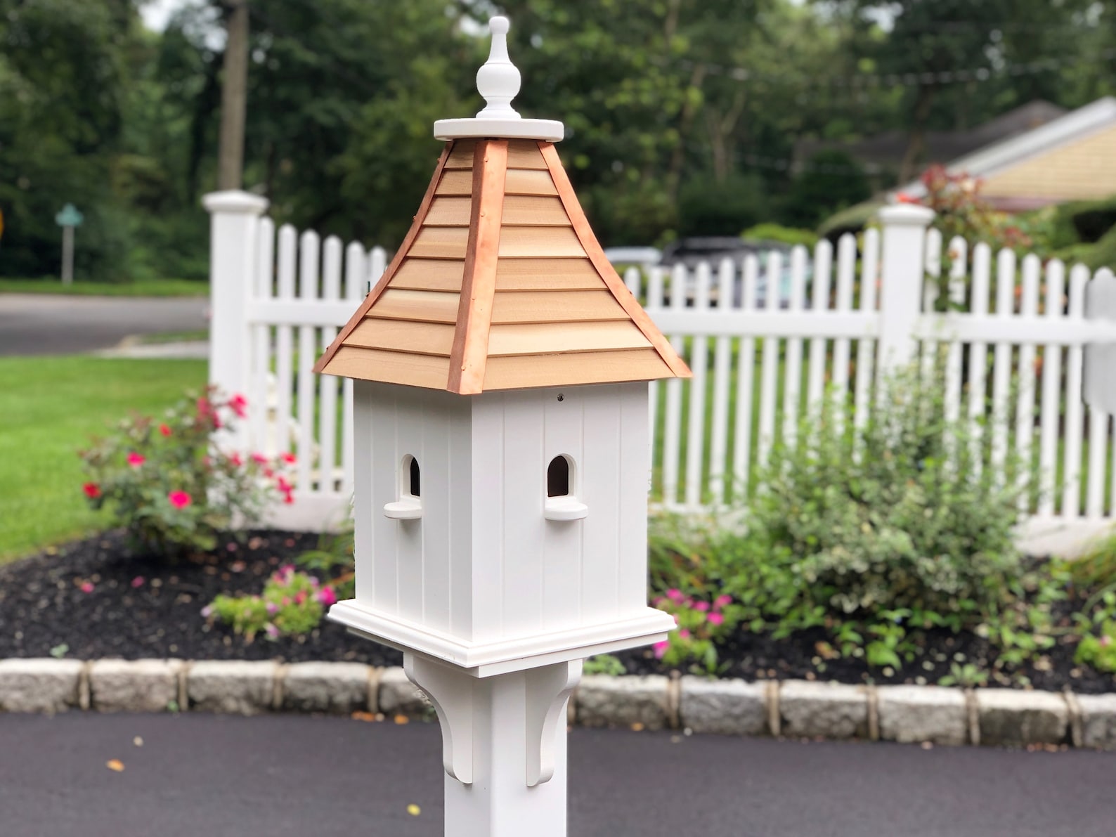 PVC 4 Section Bird House With Cedar and Copper Roof Etsy