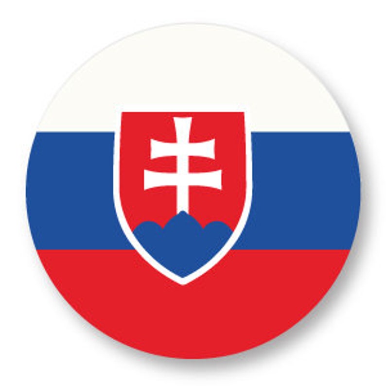 Flag Slovakia Slovakia Slovakia Europe Bratislava SVK SK Button Badge Magnet Magnet Key Key Keyring