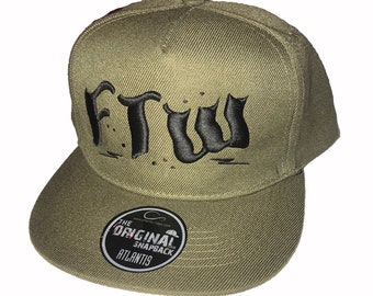 FTW hallucinogenic olive/black embroidery snap back