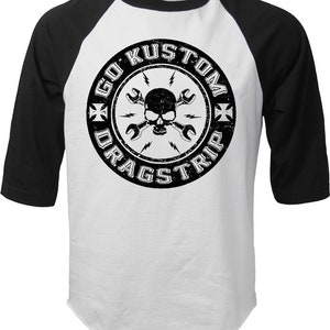 Dragstrip Clothing Go Kustom Mens Baseball Top