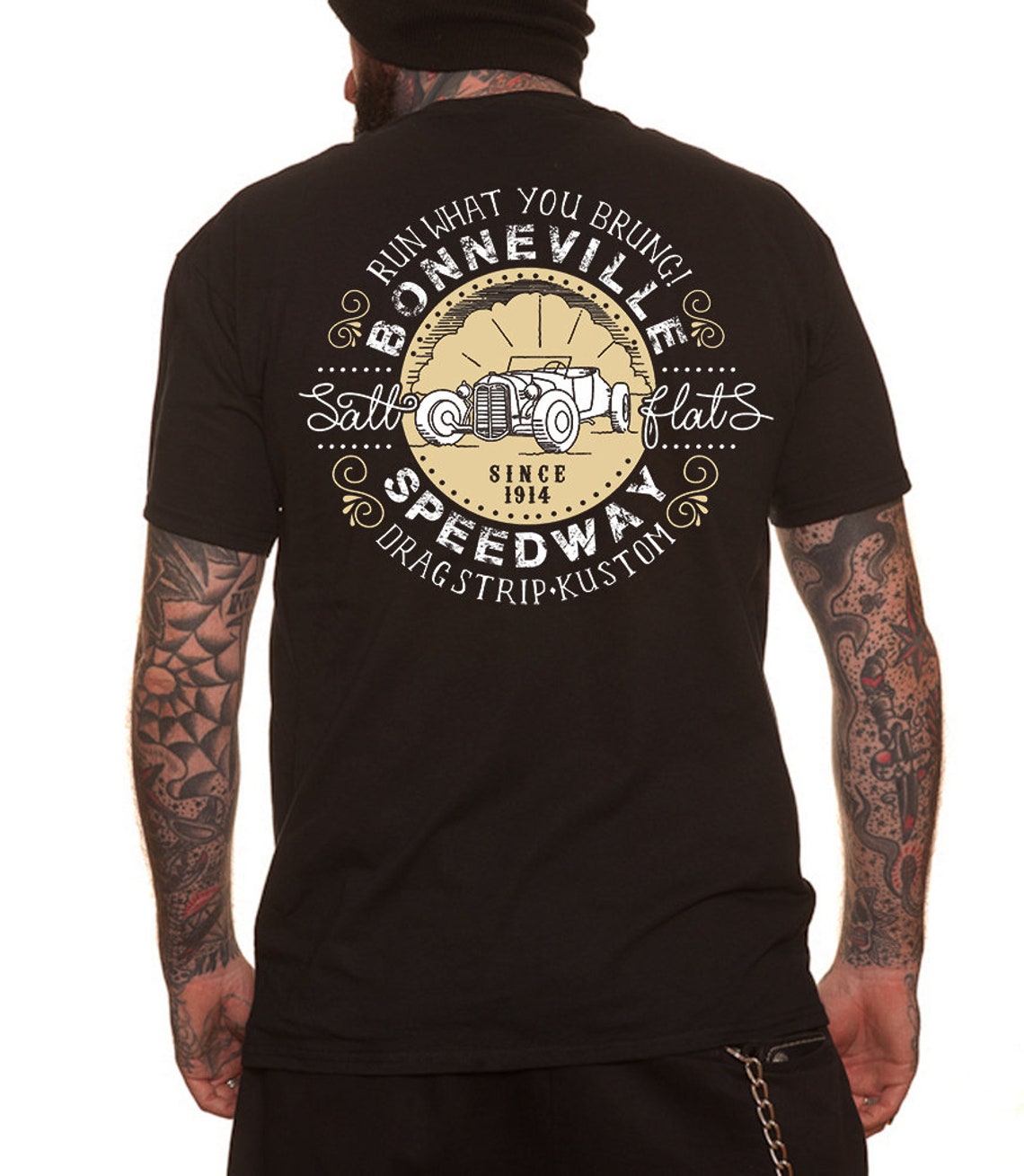 Dragstrip Clothing Street Bonneville Speedway Black Tshirt - Etsy UK