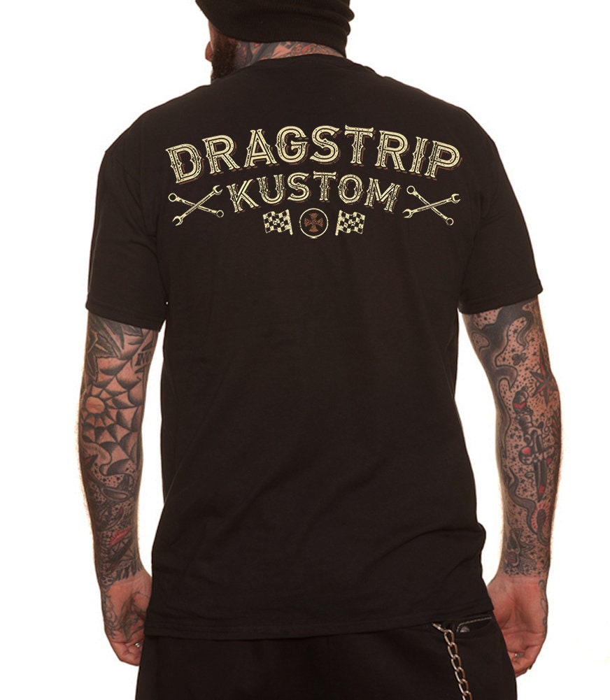 Dragstrip Clothing East Side Kustom Black Tshirt - Etsy