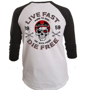 Dragstrip Clothing Americana Baseball top Live Fast