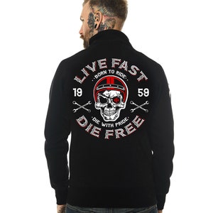 Dragstrip Kustom Mens Cafe Racer Moto Jersey Die Free