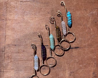 Double Terminated Crystal Handmade Smokeing Accessory Ring