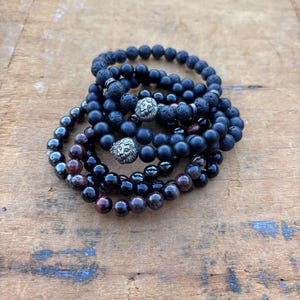 Dark Various Stone Beaded Bracelets
