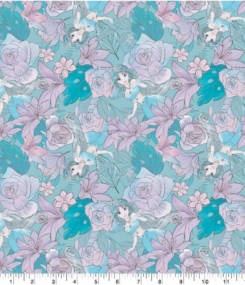 1/2 YARD Disney Princess Fabric / Cinderella Fabric / Belle Etsy Canada