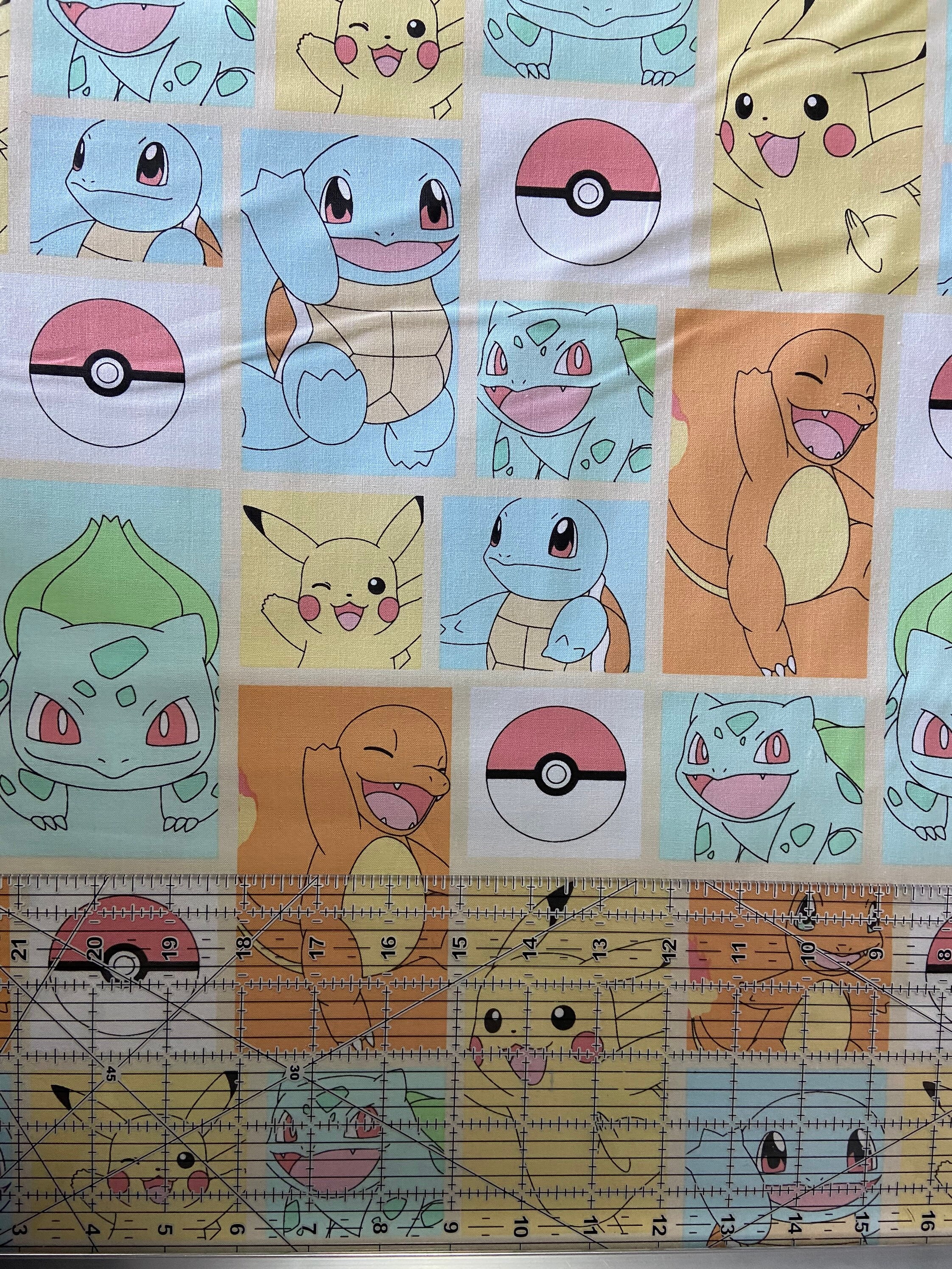 1/2 Yard Pokemon Fabric / Pokemon Block Fabric / Pokemon Toss | Etsy Canada