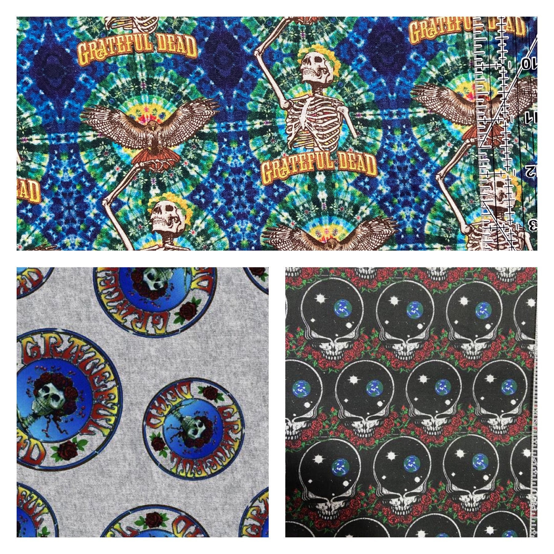 1/2 Yard Cotton Fabric / the Grateful Dead Cotton Etsy Canada