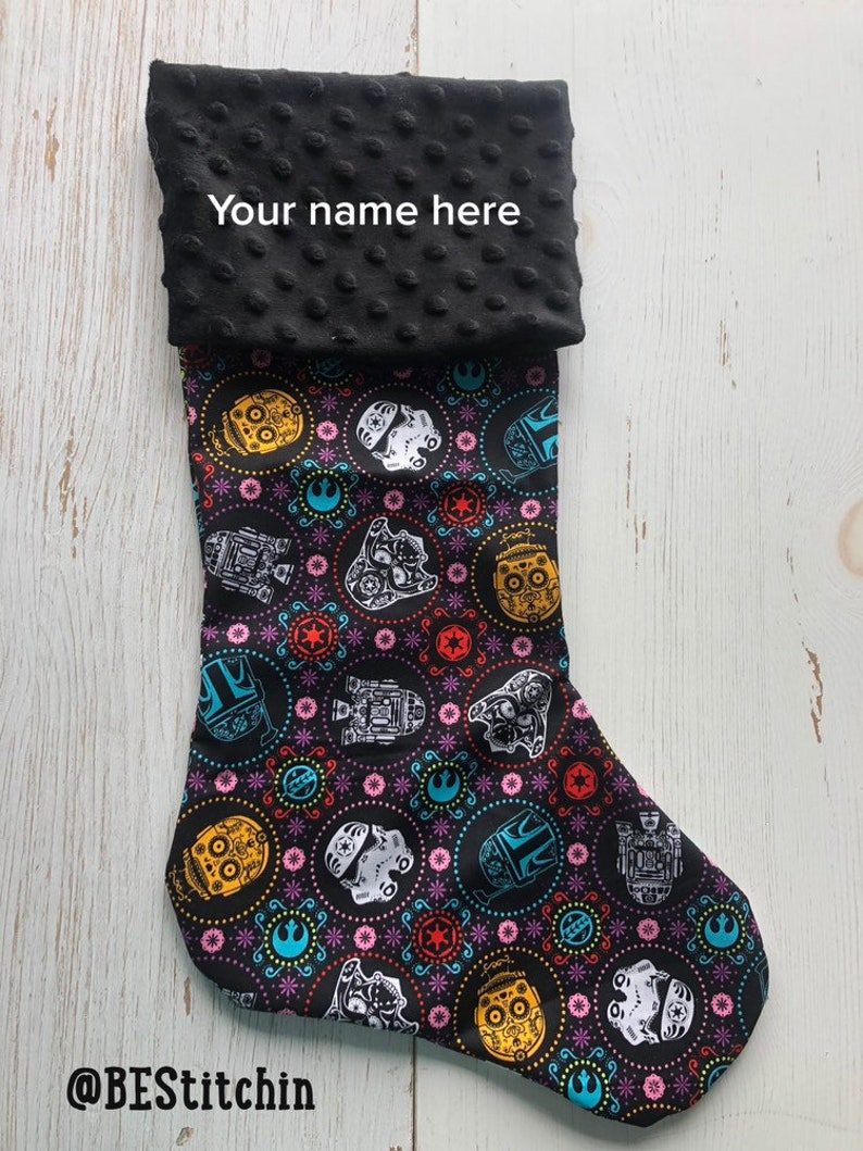 Christmas home decor Personalized Christmas Stocking Decorative Stocking embroidered stocking Star Wars Stocking R2D2 Stocking