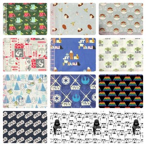 1/2 Yard Disney Star Wars Fabric / Storm Trooper Cotton Fabric / Star Wars Retro Rainbow
