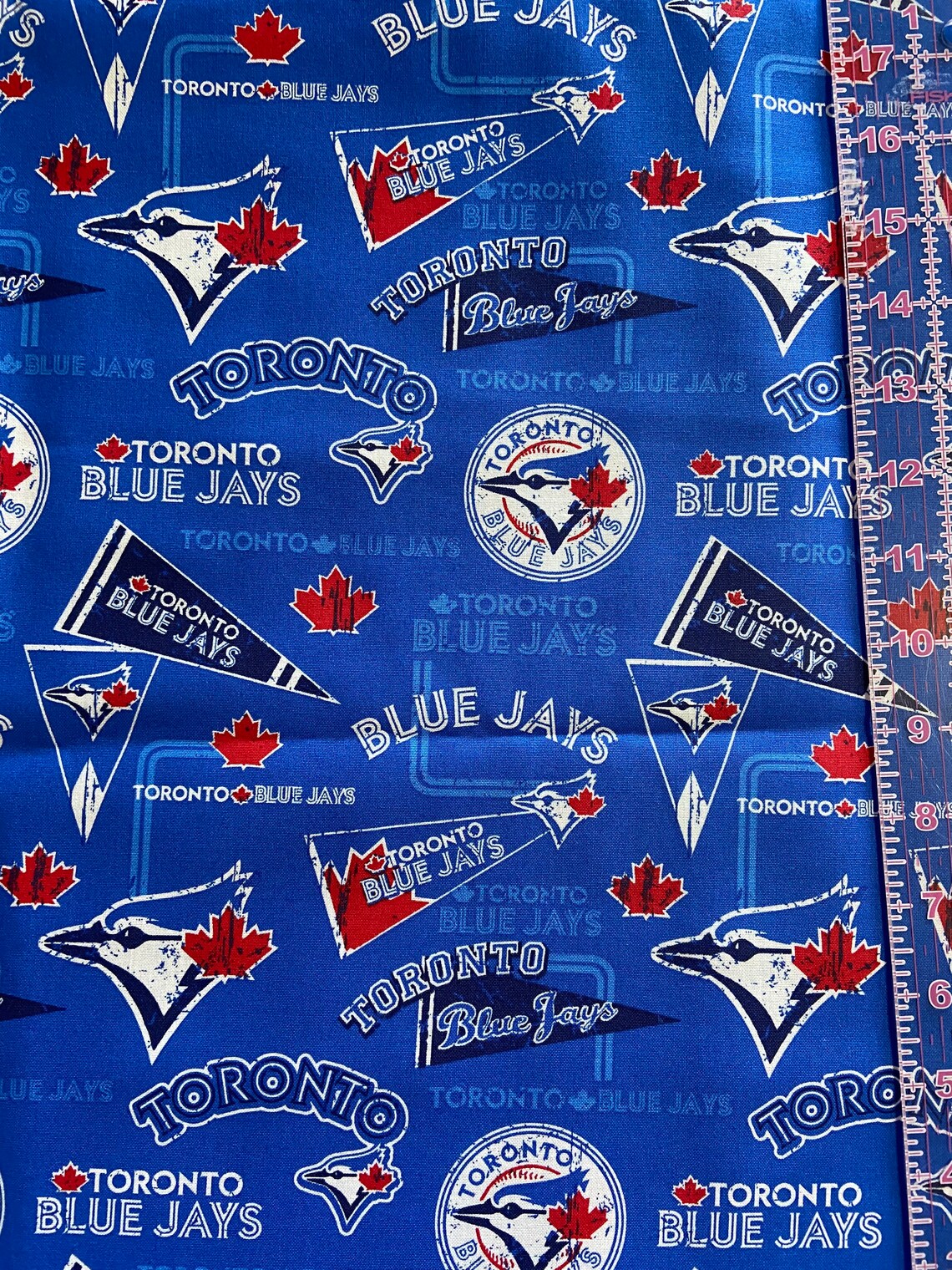 1/2 Yard MLB FABRIC / Toronto Blue Jays Fabric / MLB Etsy