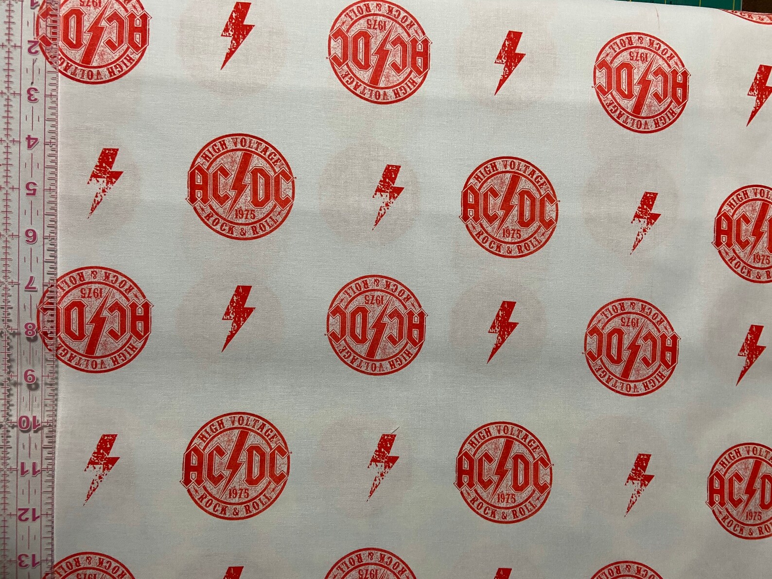 1/2 Yard The Who Band Fabric / ACDC Cotton Fabric / Fabric By Etsy