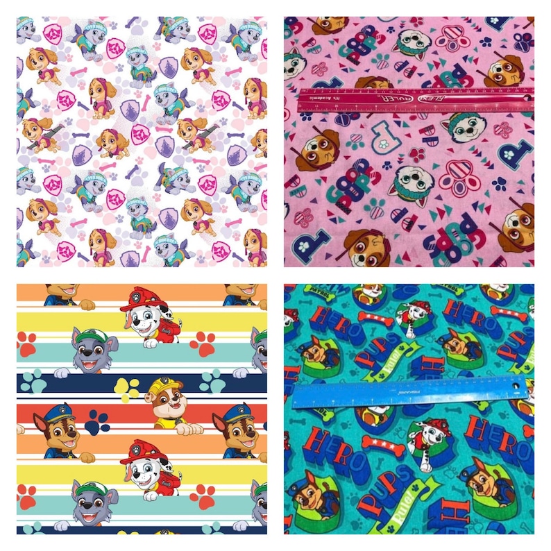 1/2 Yard Paw Patrol Fabric / Fabric by the Yard Etsy