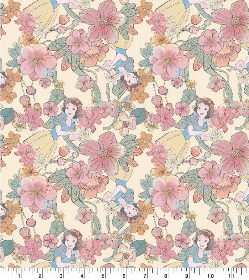 1/2 YARD Disney Princess Fabric / Cinderella Fabric / Belle Etsy Canada