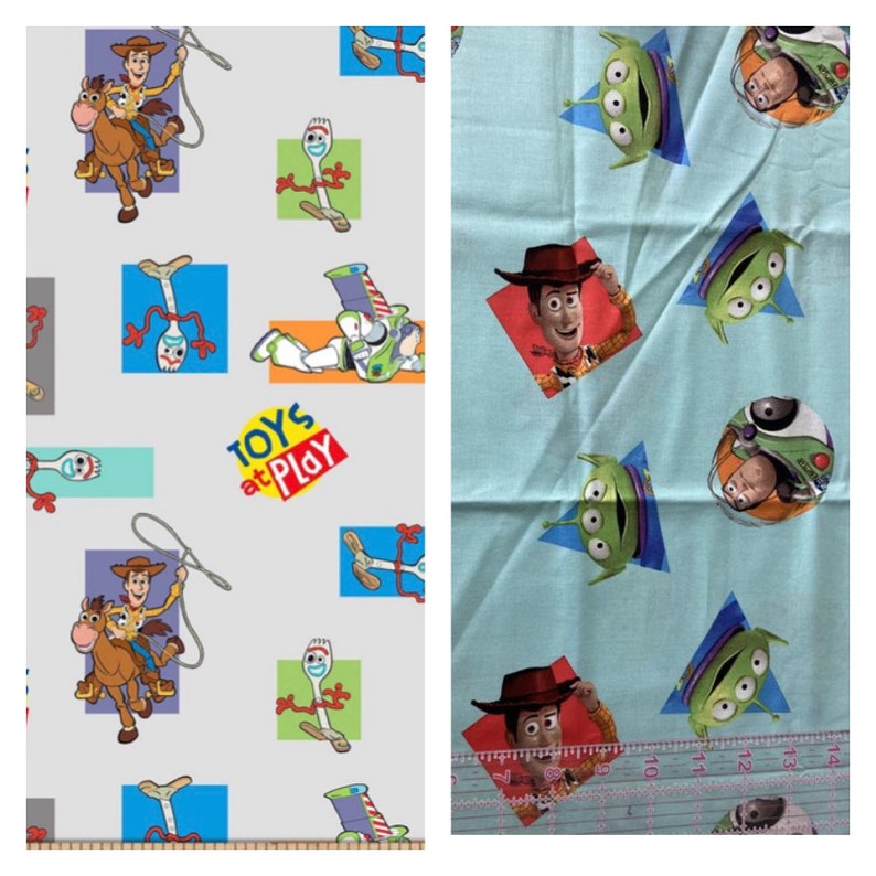 1/2 Yard Disney Toy story Cotton Fabric Etsy
