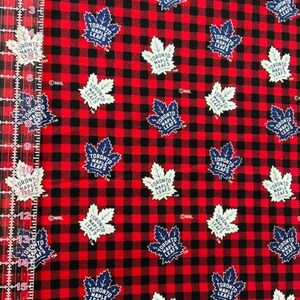 1/2 Yard NHL Fabric Flannel / Toronto Maple Leafs Fabric / Montreal Canadiens Fabric / Fabric By The Yard image 3