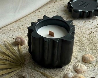 Vela aromática MARE N.º 6, fragancia fresca | hecha a mano | vela de cera de coco | jarrón de hormigón | regalo para ella | regalo para mamá