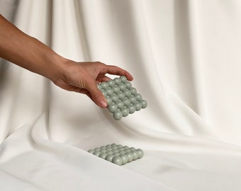 BULLA - set of 2 concrete coasters | concrete candle tray | soap dish | concrete decor | cement decor | mid-century decor | concrete trivet