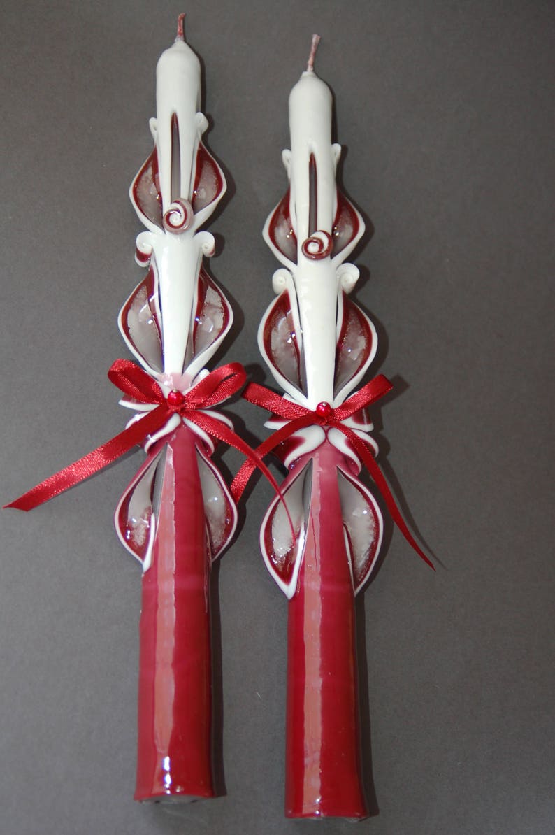 Carved Candle Burgundy Candles for Wedding Wedding Decoration Etsy UK