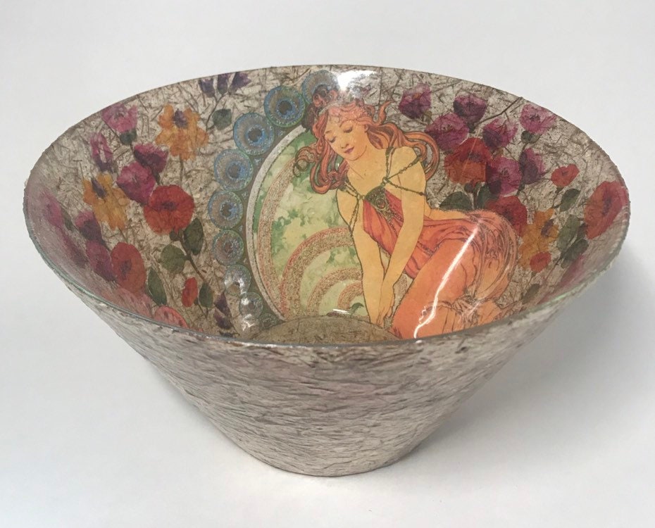 Decoupage Bowl Etsy