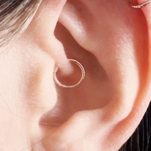 Gold Filled Daith Hoop, Helix Ring, Cartilage Ring, Simple Daith Ring, Helix, Sterling Silver Helix, Gold Daith Ring, Gold Helix Ring