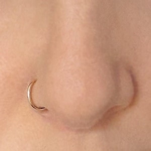 Gold Nose Ring, Nose Ring, Gold Cartilage Hoops, Hugger Earrings, Minimal Earrings, Gold Helix Hoops, Gold Huggies, Tiny sleeper earrings