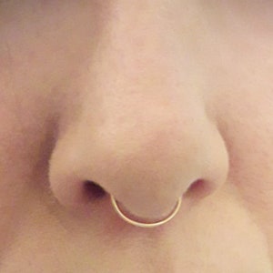 Septum Ring, Gold Filled Septum Ring, Gold Cartilage Hoops, Hugger Earrings, Gold Helix Hoops, Gold Huggies, Tiny sleeper earrings