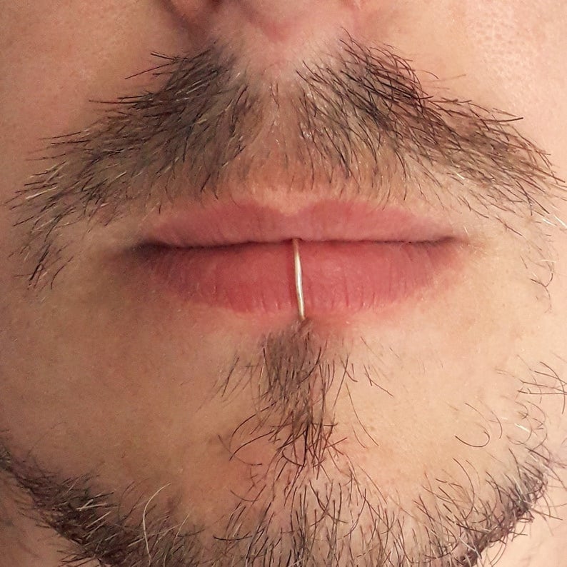 Mens Lip Ring Gold Filled Lip Ring Gold Cartilage Hoops Etsy