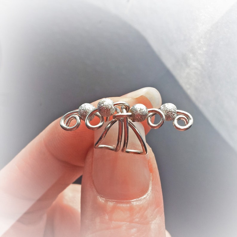 Silver Ear Cuff Glitter Silver Beads Ear Wrap Etsy