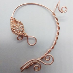 Ear Wrap Inspired by Beauty and the Beast Silver Ear Wrap Gold Ear Vine No Piercing Cuff image 6
