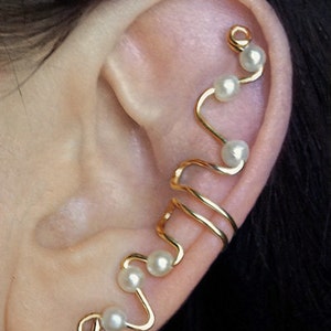 Gold Ear Cuff Gold plated Ear Wrap