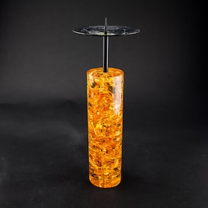 Marie-Claude de Fouquières fractal Resin or shatterline candle holder